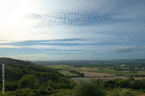 Silver clouds over an English landscape
