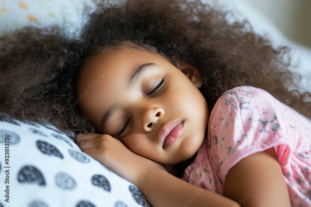 Serene child sleeping peacefully on pillow Serene child sleeping peacefully on pillow