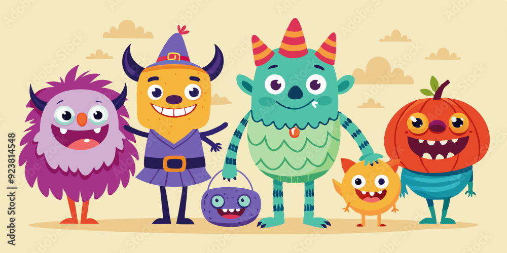 Halloween cute monster set, vector doodle hand drawn spooky kids creature, colorful pencil print. Cartoon holiday funny fluffy smiling alien, naive baby horror humor illustration. Cute monster sketch Halloween cute monster set, vector doodle hand drawn spooky kids creature, colorful pencil print. Cartoon holiday funny fluffy smiling alien, naive baby horror humor illustration. Cute monster sketch