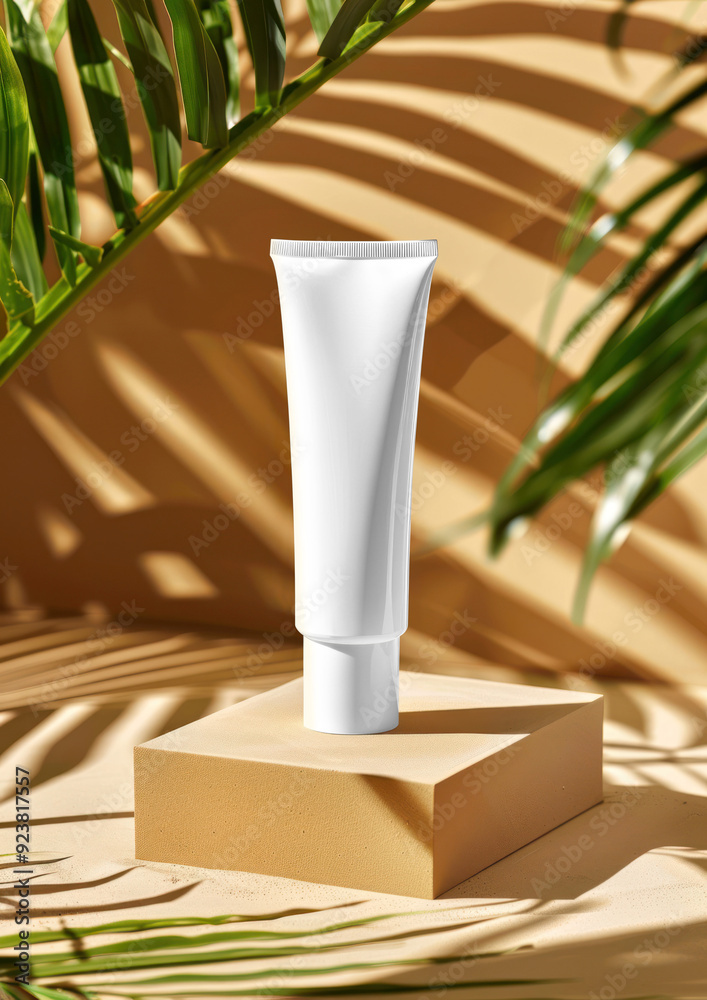PNG skincare tube mockup, transparent design PNG skincare tube mockup, transparent design