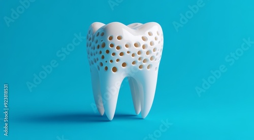 This innovative 3D model showcases the intricate details of a decayed tooth, emphasizing plaque buildup and cavities, created specifically for educational purposes in the field of dentistry