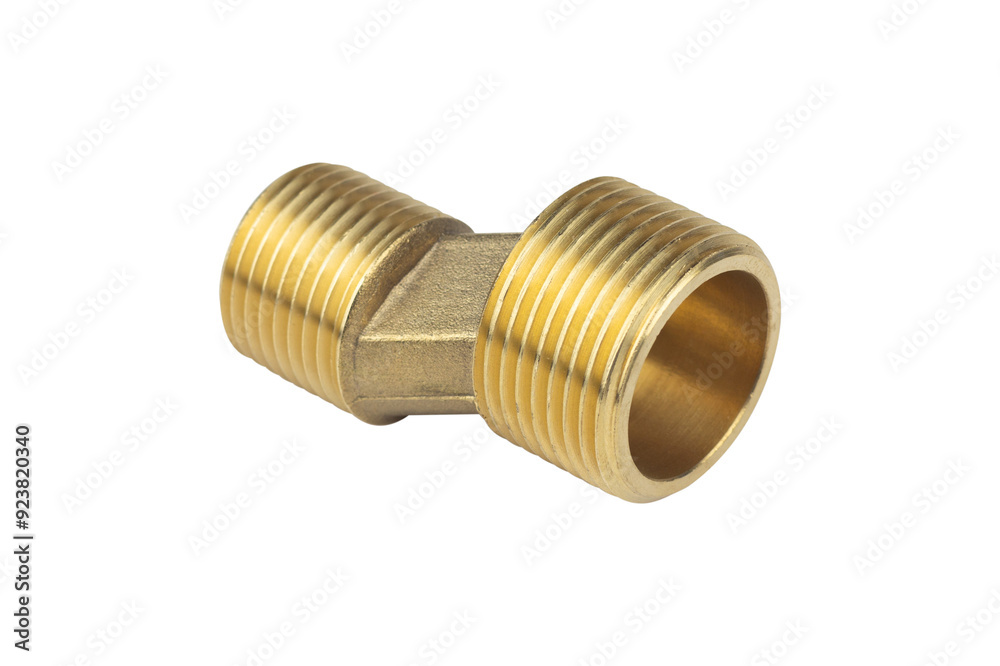 Eccentric adapter for bathroom faucet, isolated from background Eccentric adapter for bathroom faucet, isolated from background