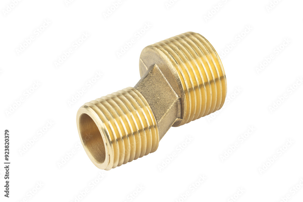 Eccentric adapter for bathroom faucet, isolated from background