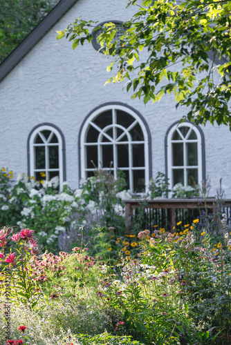 beautiful front garden in Canada