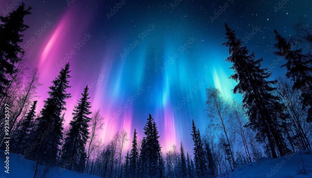 photo of Northern Lights, blue, purple photo of Northern Lights, blue, purple