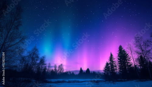 photo of Northern Lights, blue, purple