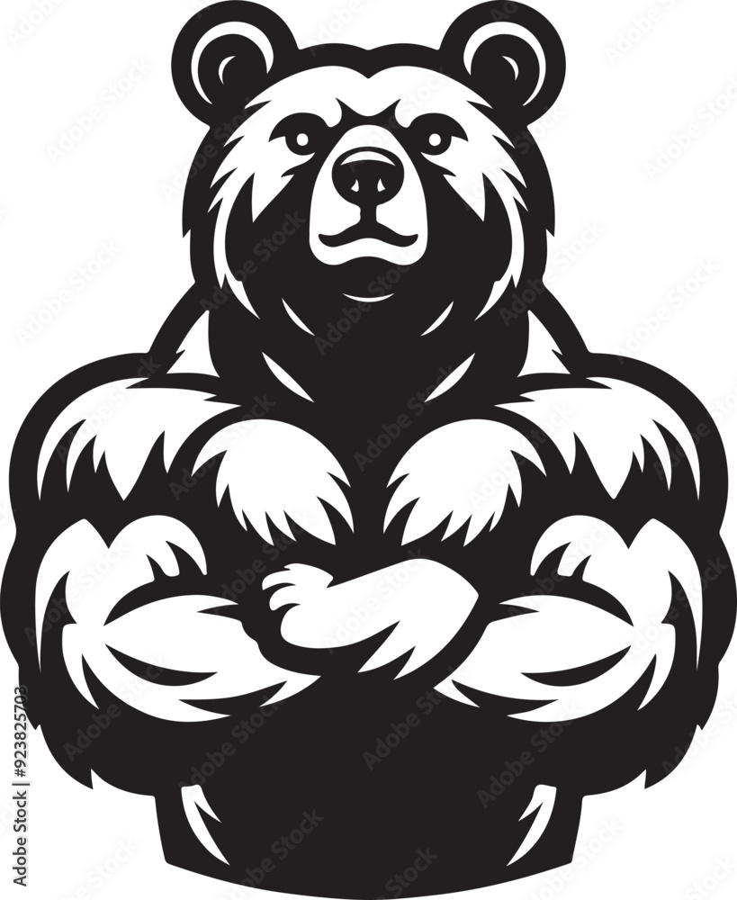 bear mascot silhouette vector art illustration bear mascot silhouette vector art illustration