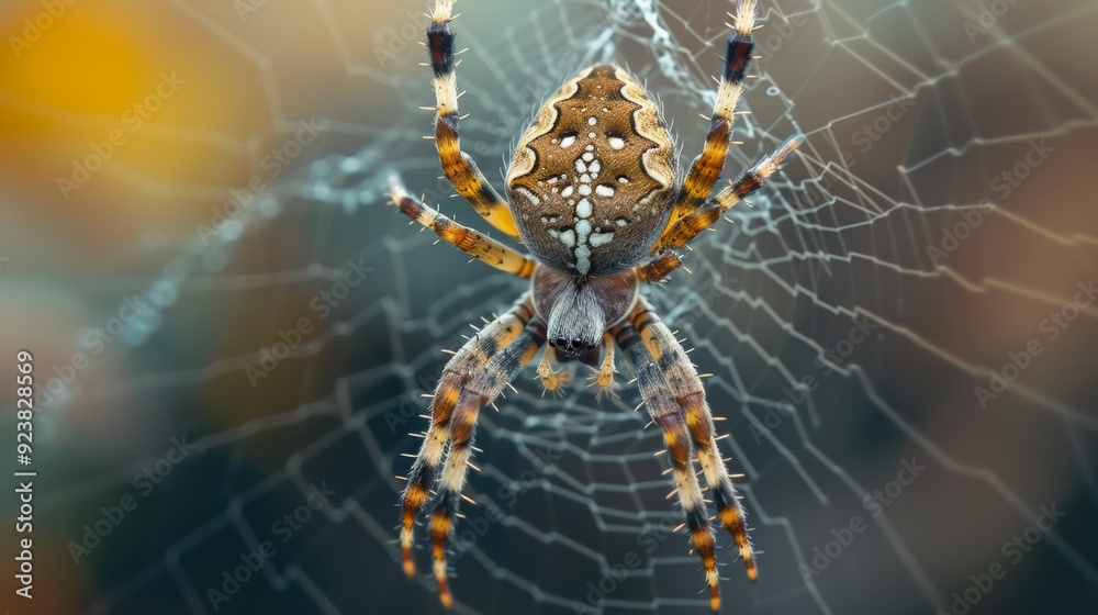 Cyclosa orb-weaver spider in its web Cyclosa orb-weaver spider in its web
