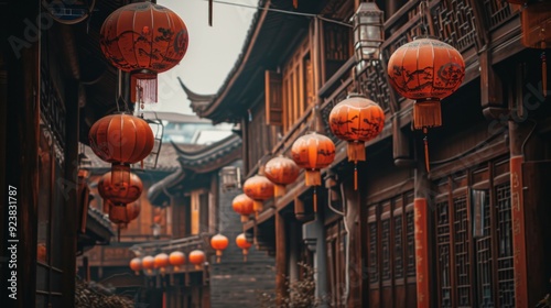 The traditional architecture of an old Chinese town