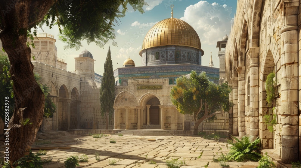 Fototapeta premium Al-Aqsa Mosque, Palestine, Jerusalem, Israel