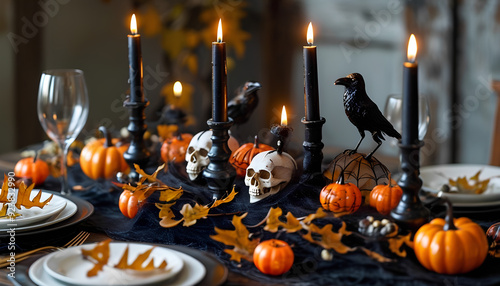 halloween decoration on the table
