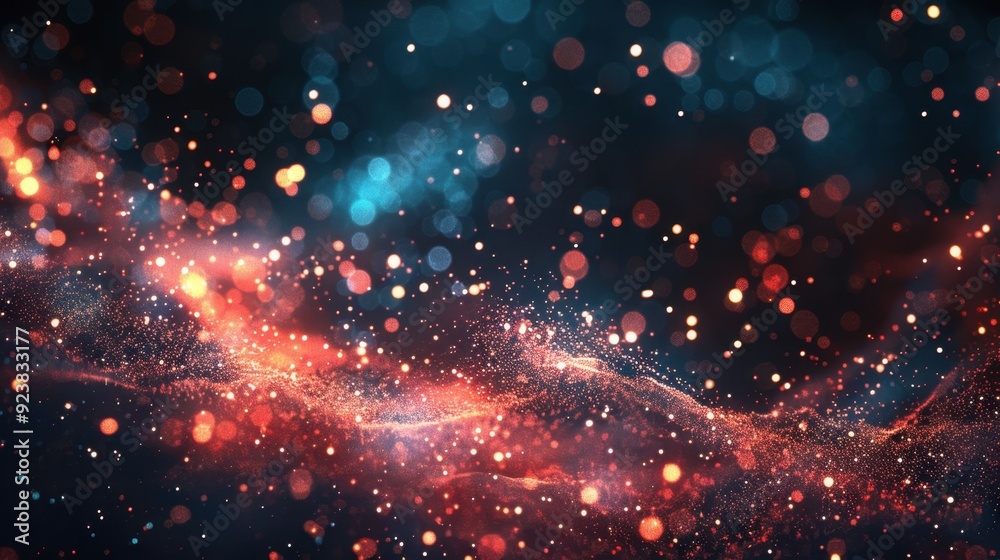 Abstract Cosmic Dust Particles - Colorful Bokeh Effect Abstract Cosmic Dust Particles - Colorful Bokeh Effect