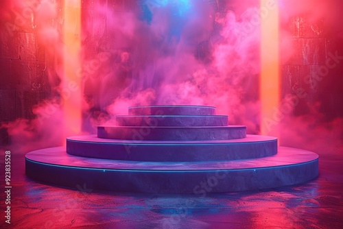 Neon Lights and Smoke Stage photo