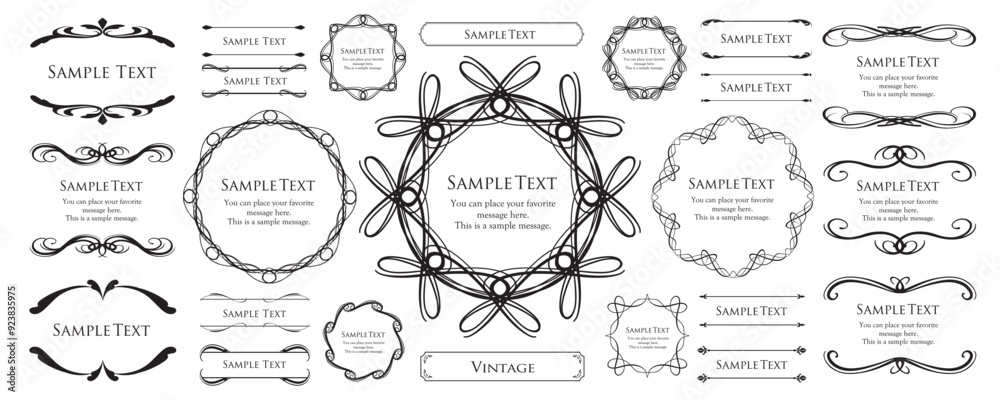 ハロウィンのフレームデザイン。レトロフレーム。アンティークフレームデザイン。