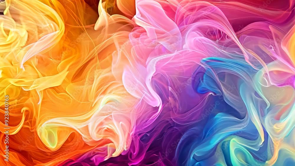 Vibrant abstract smoke in mesmerizing swirl of colors Vibrant abstract smoke in mesmerizing swirl of colors