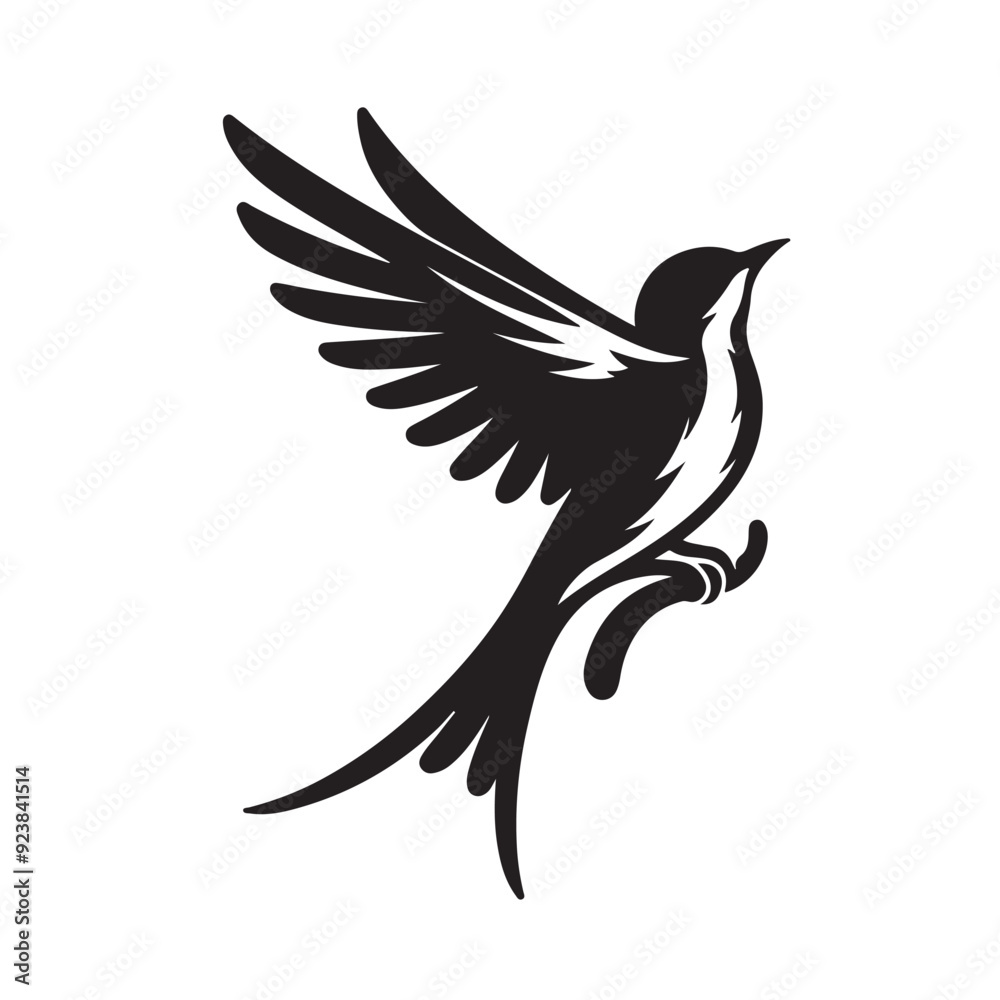 Fototapeta premium A bird silhouette vector art illustration