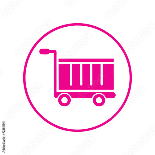 Stylish trolley logo icon vector illustration design for modern branding and graphics. photo