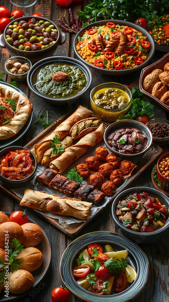 Tasty traditional assorted eastern cuisines dishes food menu Tasty traditional assorted eastern cuisines dishes food menu