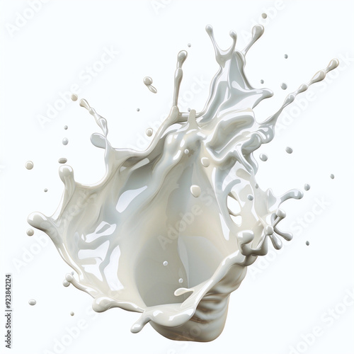 milk splash isolated on white background