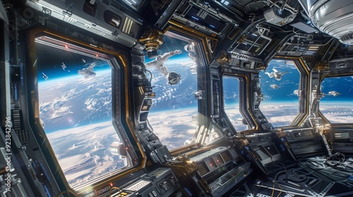 View inside an innovative space station