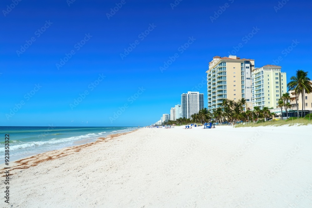 Tampa Florida Beach. Deserted White Sands of Fort Lauderdale Offering Ideal Beachfront Vacation Tampa Florida Beach. Deserted White Sands of Fort Lauderdale Offering Ideal Beachfront Vacation