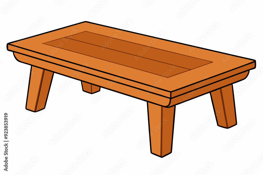 Cartoon Wood Table art vector illustration Cartoon Wood Table art vector illustration