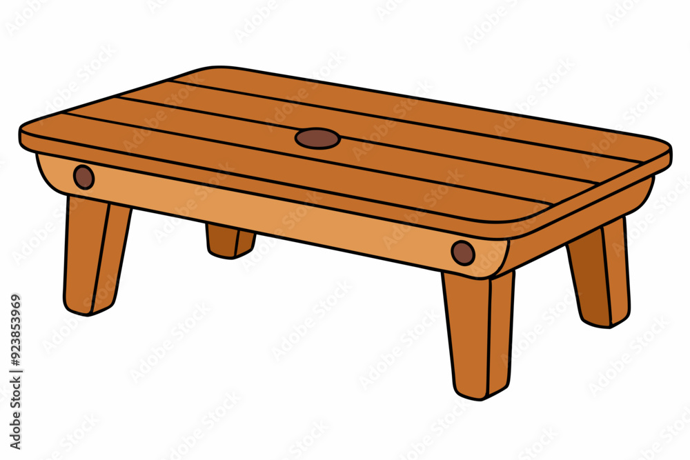 Cartoon Wood Table art vector illustration Cartoon Wood Table art vector illustration