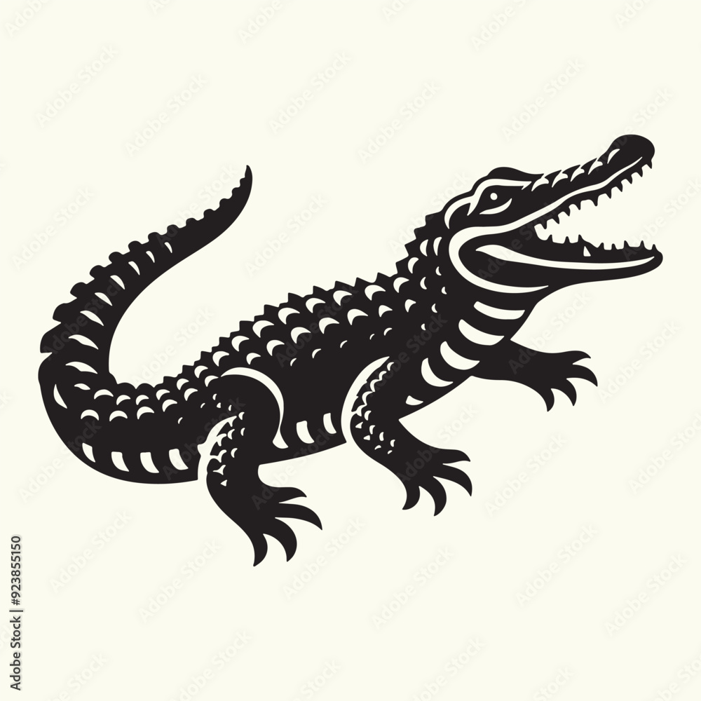 Alligator silhouette Vector Illustration Design Alligator silhouette Vector Illustration Design