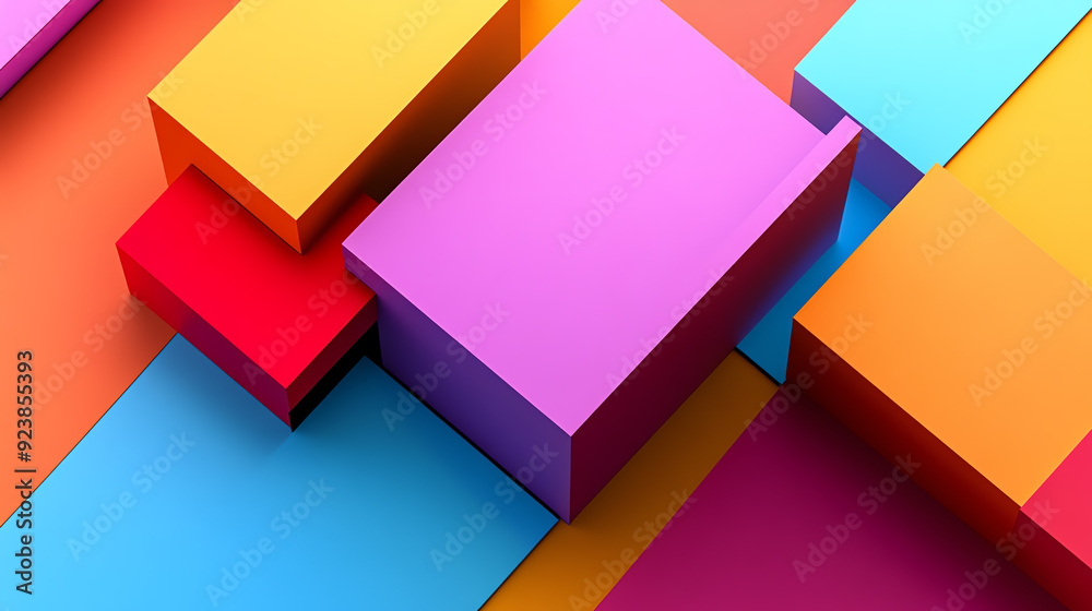 Abstract geometric pattern with colorful blocks. Abstract geometric pattern with colorful blocks.