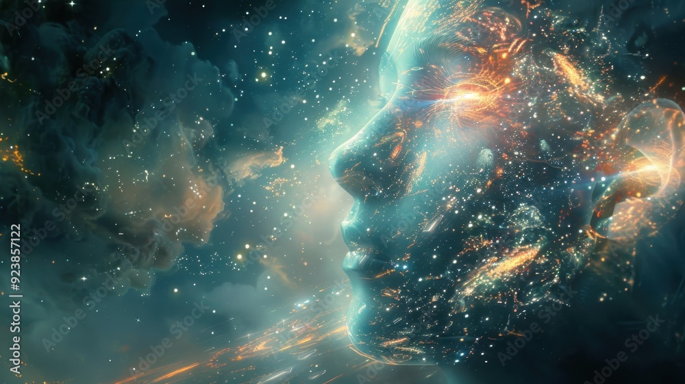 A Cosmic Face Emerging from a Starry Nebula A Cosmic Face Emerging from a Starry Nebula