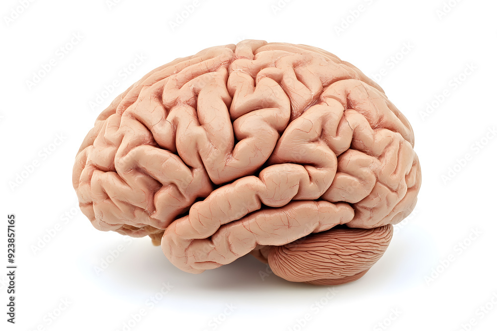 3d Realistic Human brain isolated on white background 3d Realistic Human brain isolated on white background