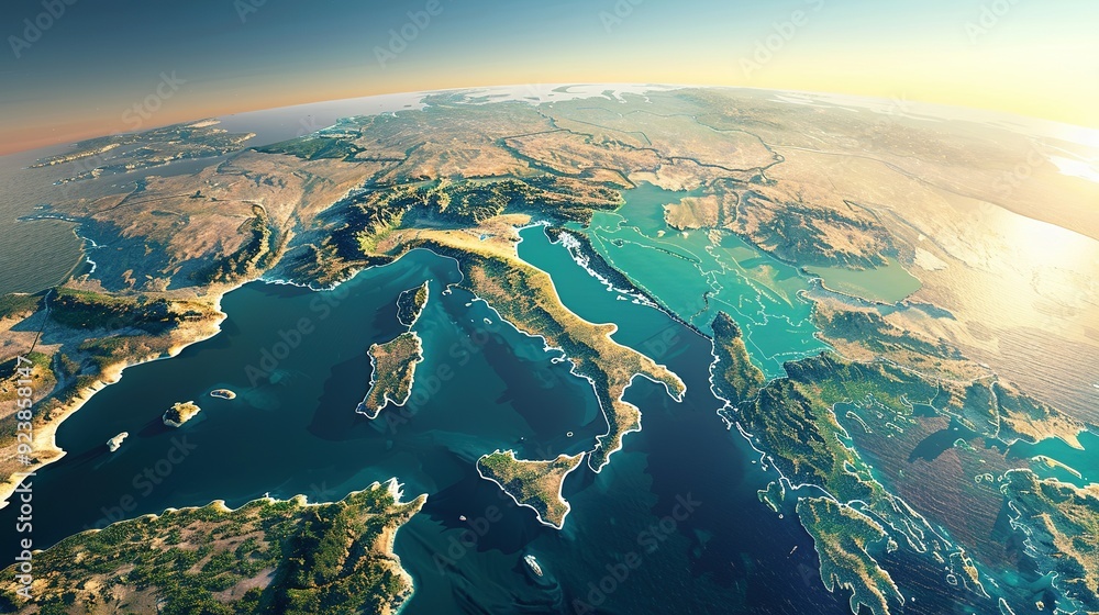 Physical Map Of Planet Earth Centered On The Mediterranean Sea 1000 F 923858147 IvrOHZCZiLGYI2iBa51tsAFRIiWp3p4R