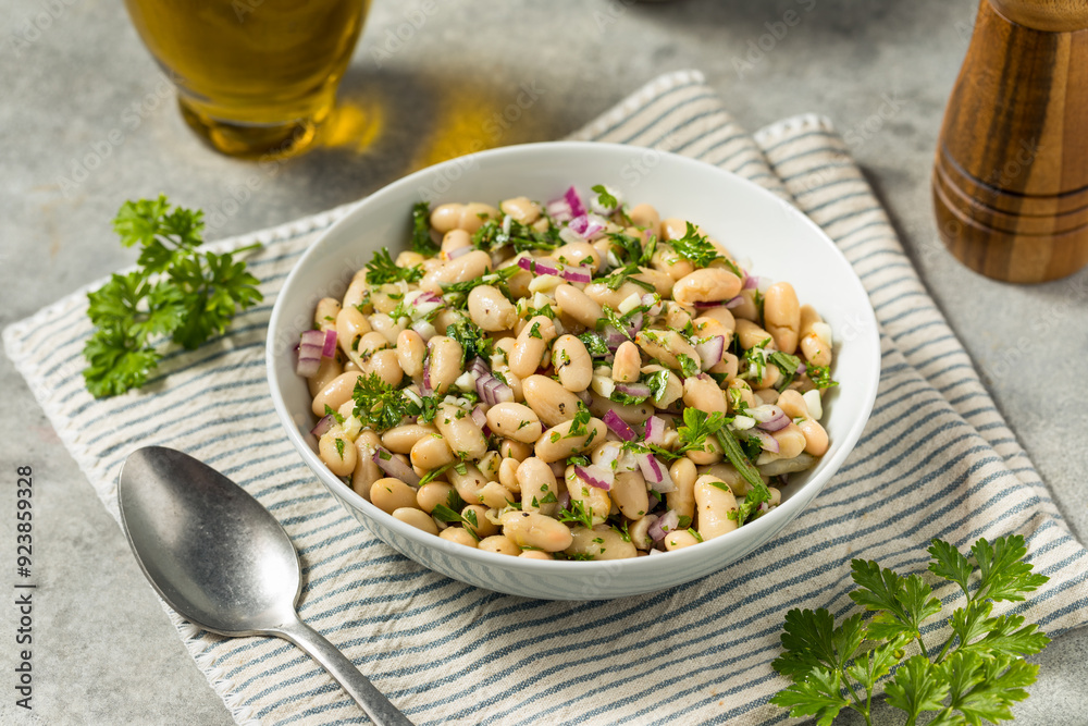 Healthy Cold White Bean Summer Salad Healthy Cold White Bean Summer Salad