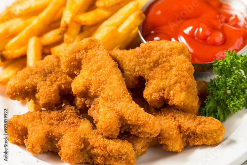 Fototapeta Naklejka Na Ścianę i Meble -  Healthy Kids Dinosaur Chicken Nuggets