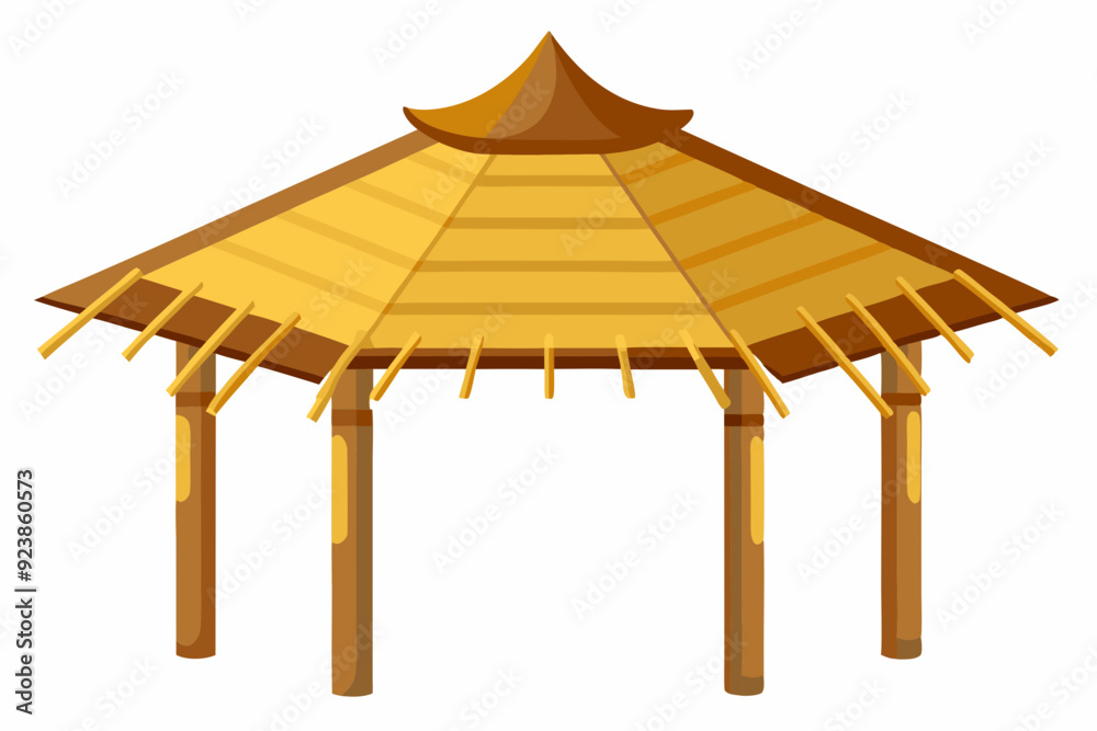 BAMBOO ROOF art vector illustration BAMBOO ROOF art vector illustration