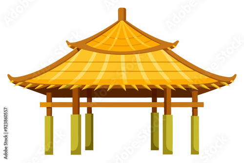 BAMBOO ROOF art vector illustration