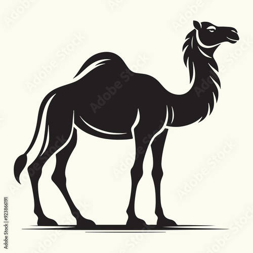 Arabian Camel silhouette Illustration Vector