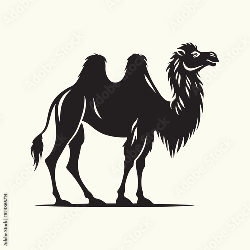 Arabian Camel silhouette Illustration Vector