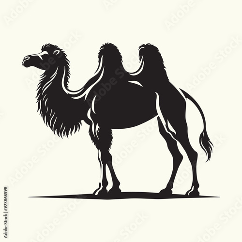 Arabian Camel silhouette Illustration Vector