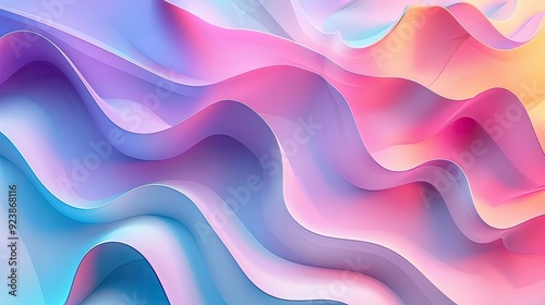 Wallpaper Mural Abstract Wavy Background with Pink, Blue, and Orange Hues Torontodigital.ca