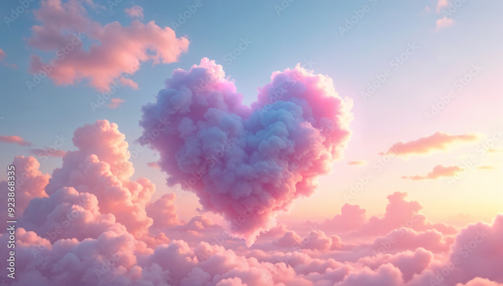 Love shaped pink cloud in the sky Love shaped pink cloud in the sky