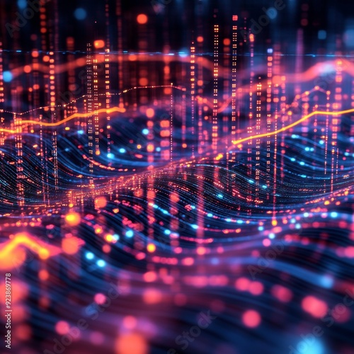 Financial Digital Grid Symbolizing the Stability and Analytical Nature of Structured Finance in the Modern Economy