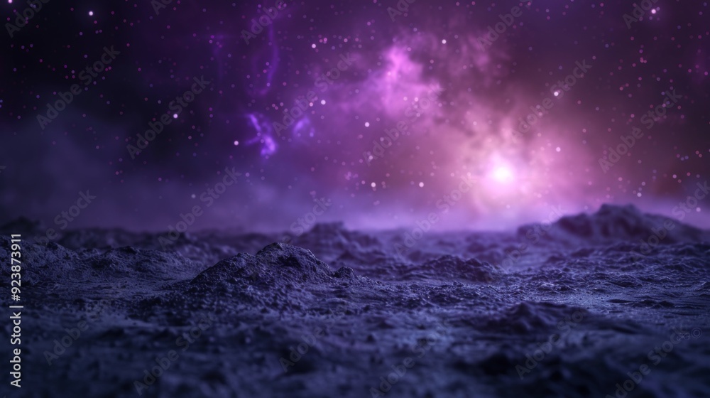 Alien Planet Dreamscape, an imaginative 3D rendering of a fantasy landscape featuring vibrant purple skies, twinkling stars, and an expansive minimalist backdrop inviting exploration. Alien Planet Dreamscape, an imaginative 3D rendering of a fantasy landscape featuring vibrant purple skies, twinkling stars, and an expansive minimalist backdrop inviting exploration.