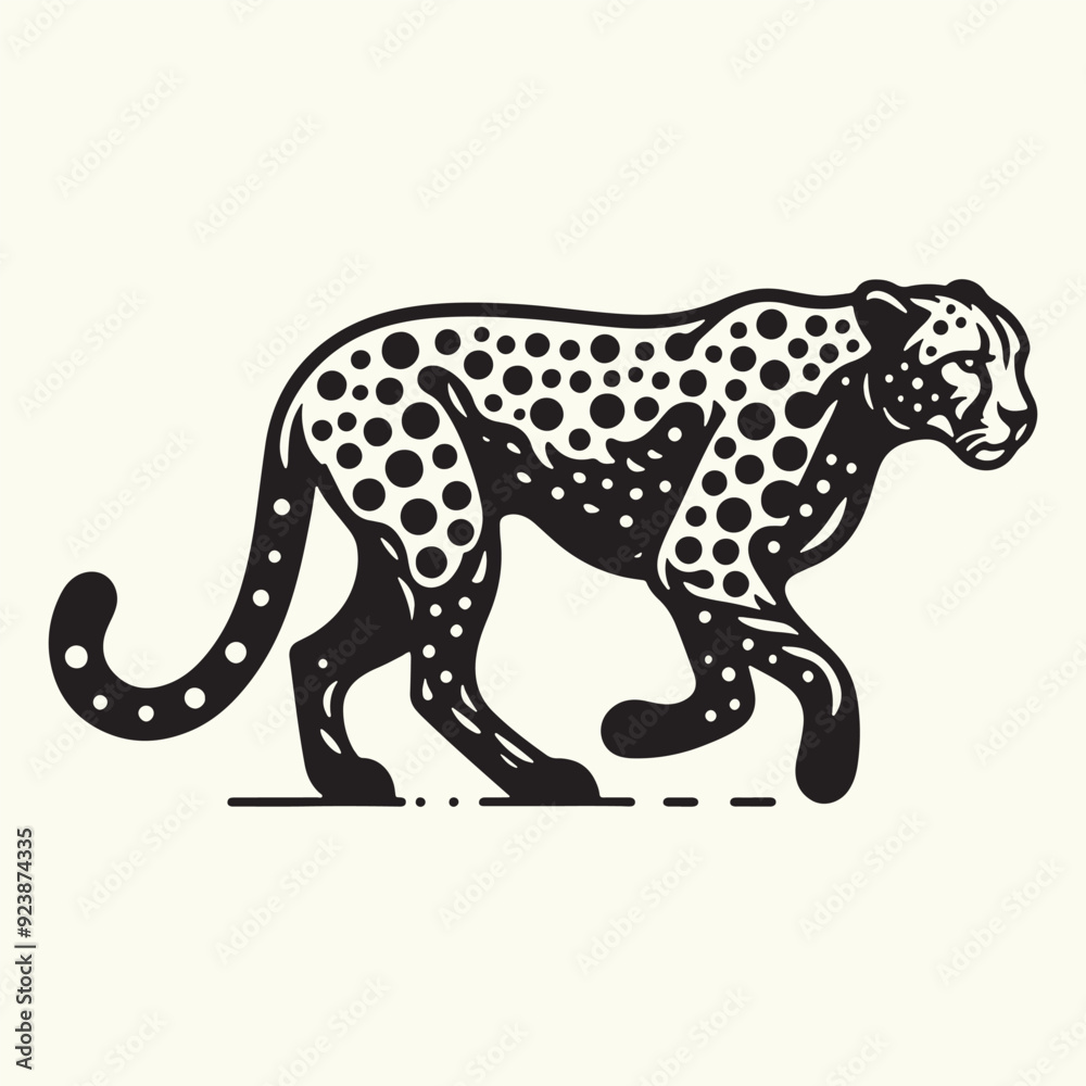 Cheetah Silhouette Vector Illustration Design Cheetah Silhouette Vector Illustration Design