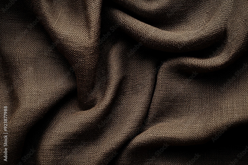 Dark brown fabric texture material fabric background , ai