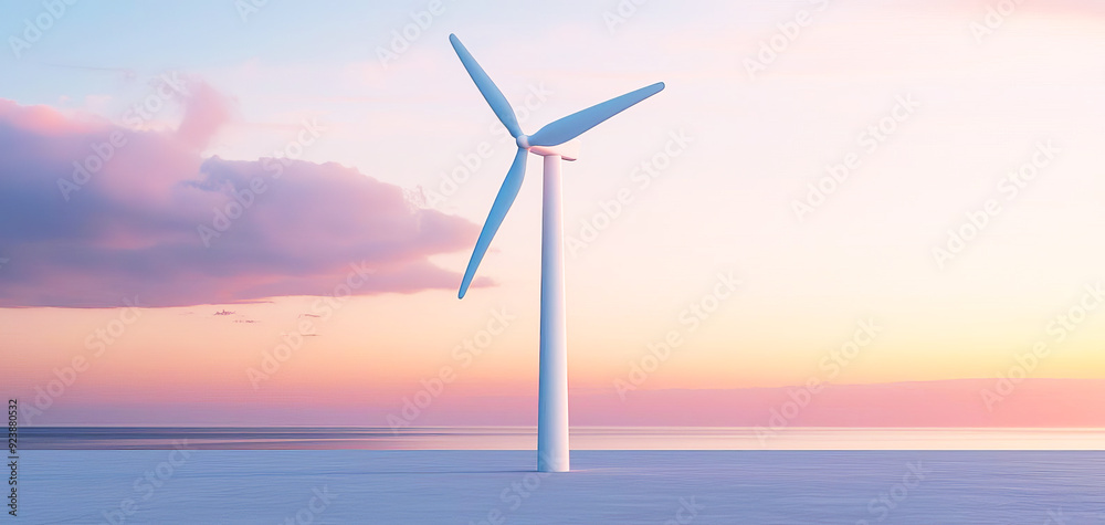 Obraz premium A futuristic wind turbine design that adapts to different wind conditions for maximum efficiency, save the world, innovative green energy