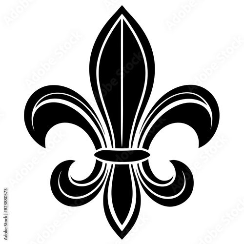 Heraldic symbol fleur de lis art vector illustration