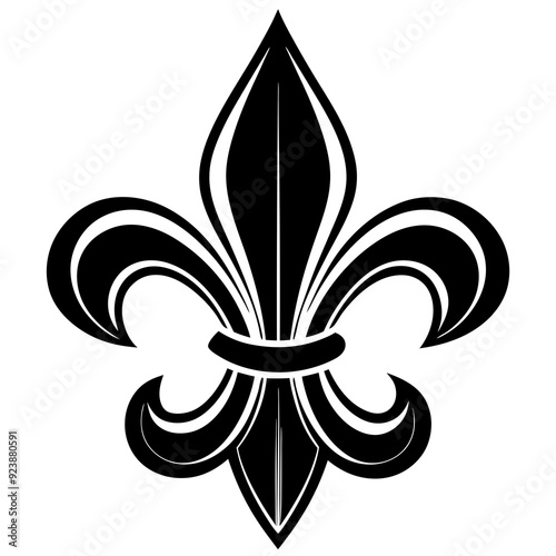 Heraldic symbol fleur de lis art vector illustration