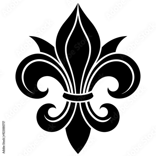 Heraldic symbol fleur de lis art vector illustration