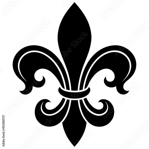 Heraldic symbol fleur de lis art vector illustration